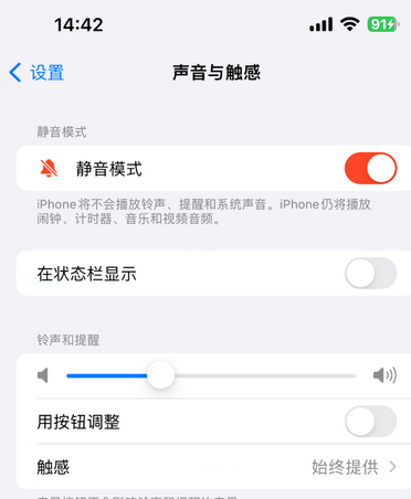 阜新苹果15Pro维修网点分享iPhone15Pro系列机型中隐藏静音图标 